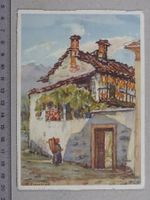 Künstlerkarte, 1946, Casa rustica nel Ticino