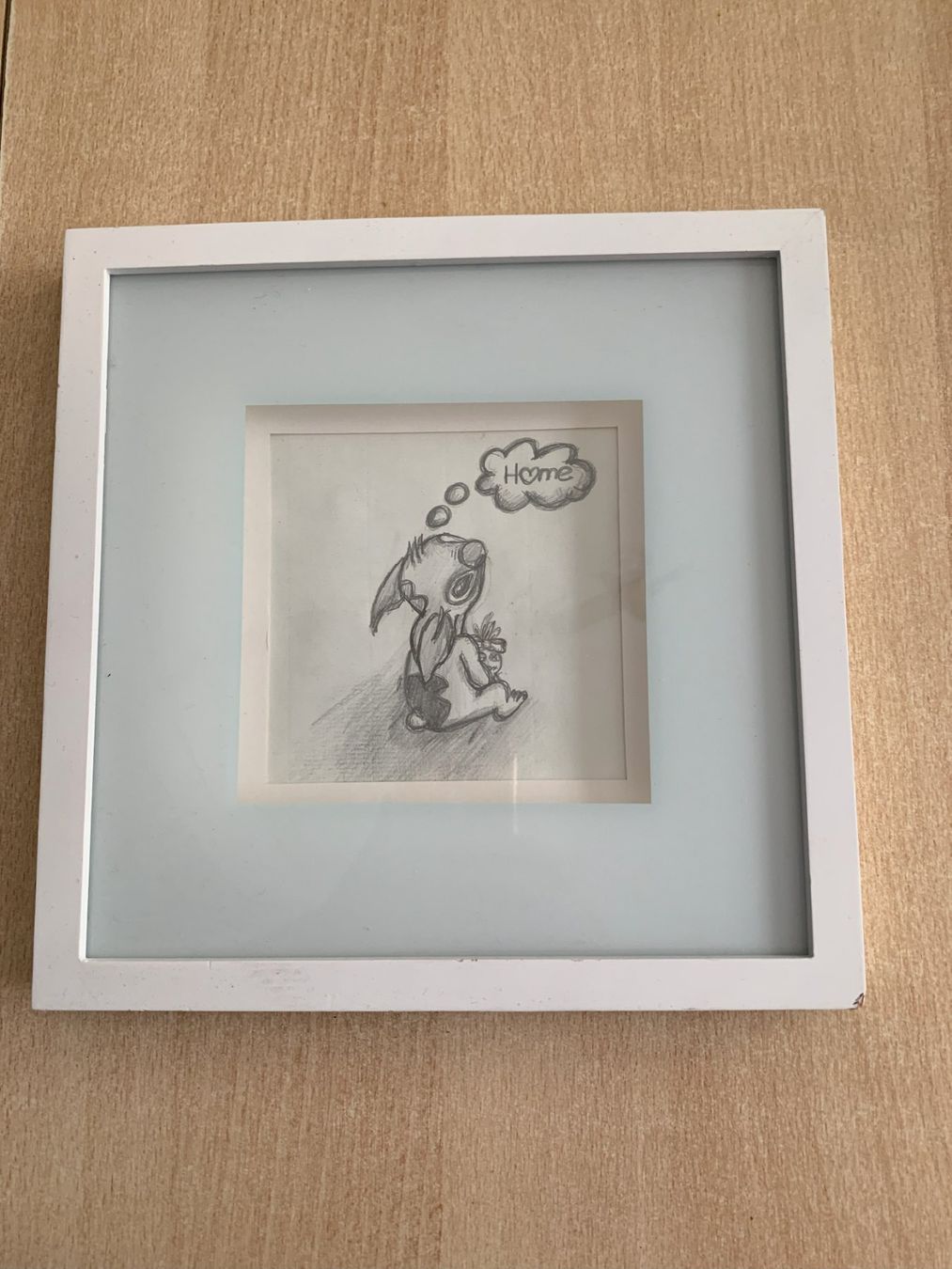Dipinti: Selbstgemaltes Bild von Stitch mit Bilderrahmen – Usato da Reinach BL venduto da jessihome