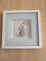 Selbstgemaltes Bild von Stitch mit Bilderrahmen