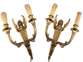 Paire appliques style Empire bronze Paar Wandlampe