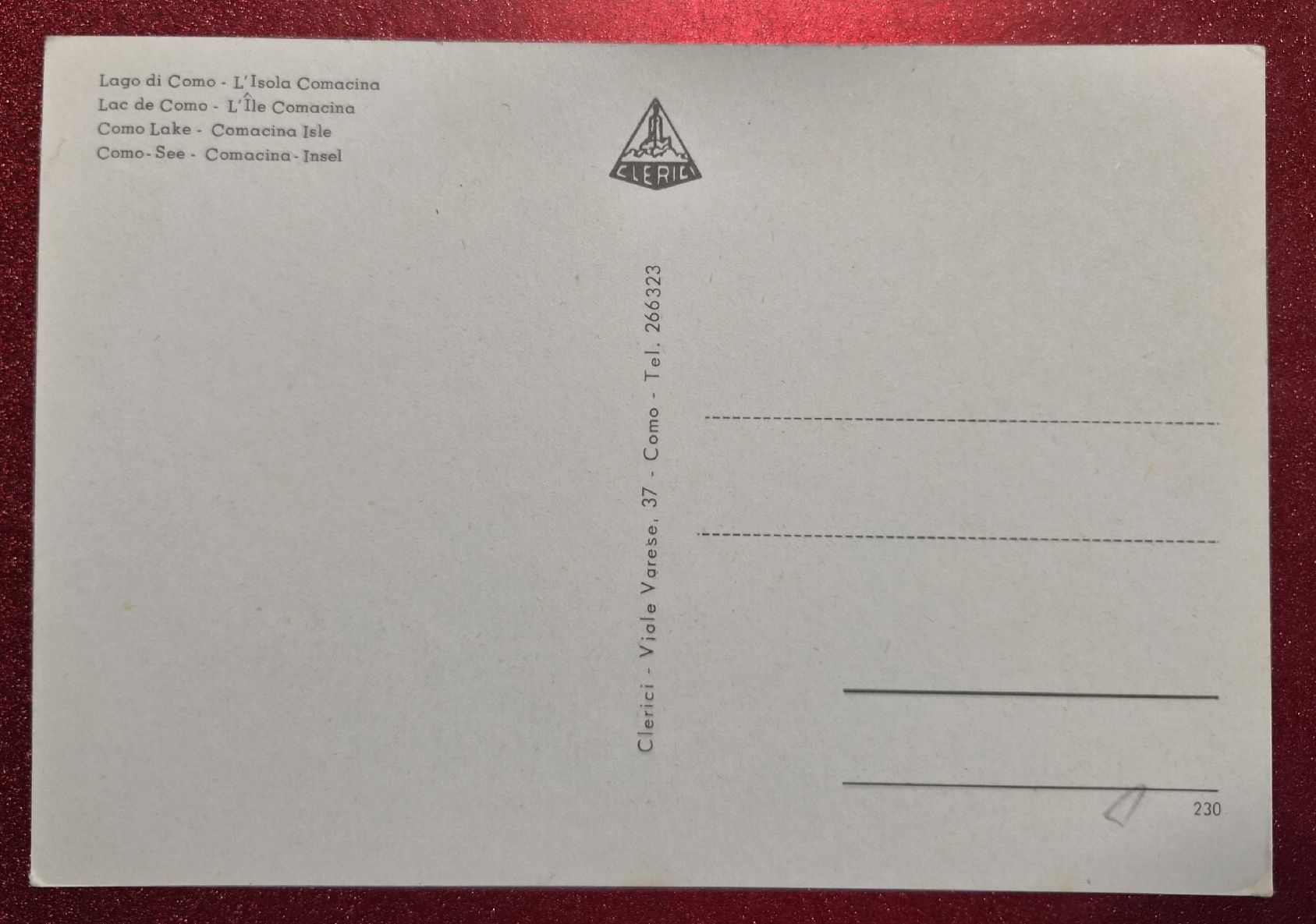 Cartoline postali: Lago di Como Isola Comacina top – Nuovo (secondo la descrizione) da Melchnau venduto da Arthurius 1