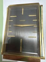 Horloge de table Luxor boîtier doré cadran noir
