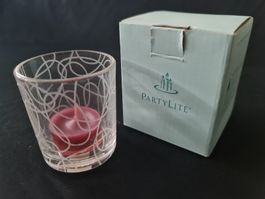 Partylite Kerzenhalter aus Glas, neuwertig im Originalkarton