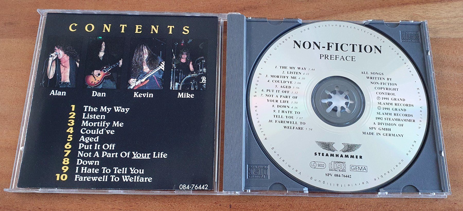 CD: Non-Fiction - Preface CD Steamhammer 1991 – Usato da Basel venduto da Beretta2 1
