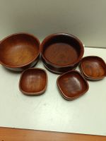 Wunderschöne Holzschalen Set, Vintage Stil -(em63)