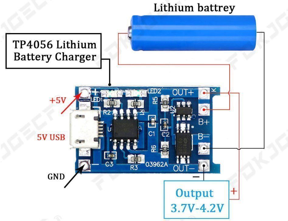 Caricabatterie: USB Ladegerät Modul 1S Micro USB Arduino und DIY – Nuovo e nell'imballaggio originale da Gebenstorf venduto da RetroFuture 2