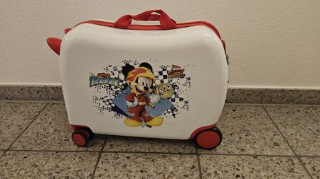 Kids Trolley Suitcase Mickey Mouse Race good condition