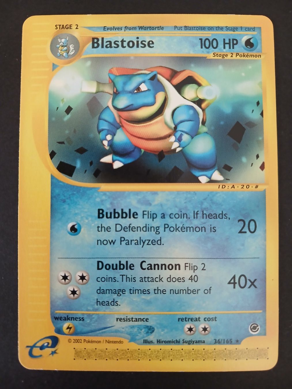 Pokémon Carte collezionabili: Pokémon Blastoise 36/165 Expedition Rare E-Reader (No holo) – Usato da Taverne venduto da damigiano