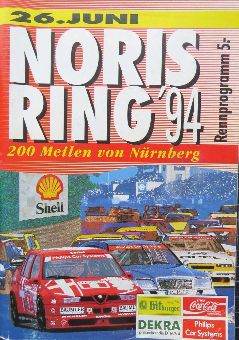 Documenti: Programm DTM in Nürnberg von 1994 inkl. Eintr.karte – Usato da Ettingen venduto da campione_1