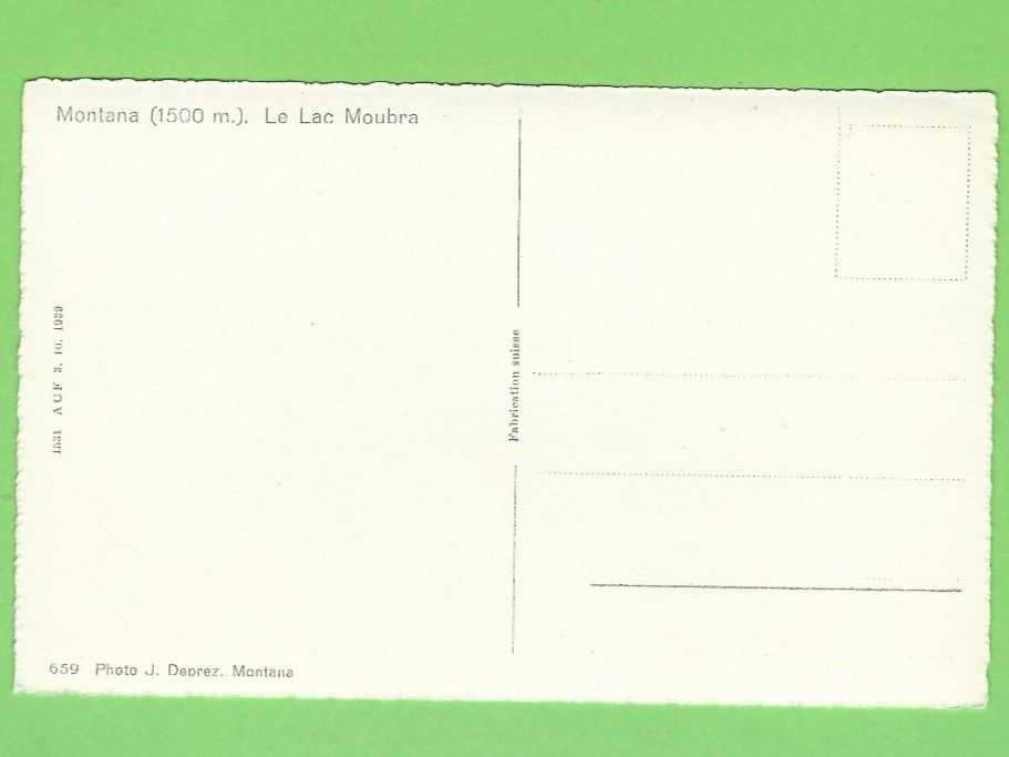 Cartoline postali: Montana, Le Lac Moubra – Nuovo (secondo la descrizione) da Zürich venduto da t24_de 1
