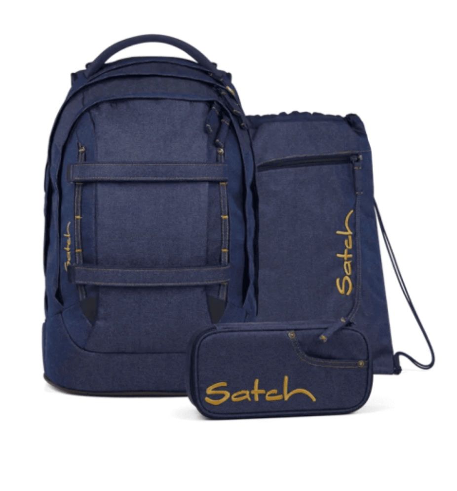 Satch Borse & Zaini: Satch Pack Schulrucksack 3-teilig Denim Blue – Nuovo (secondo la descrizione) da Arni AG venduto da CLIMBIM