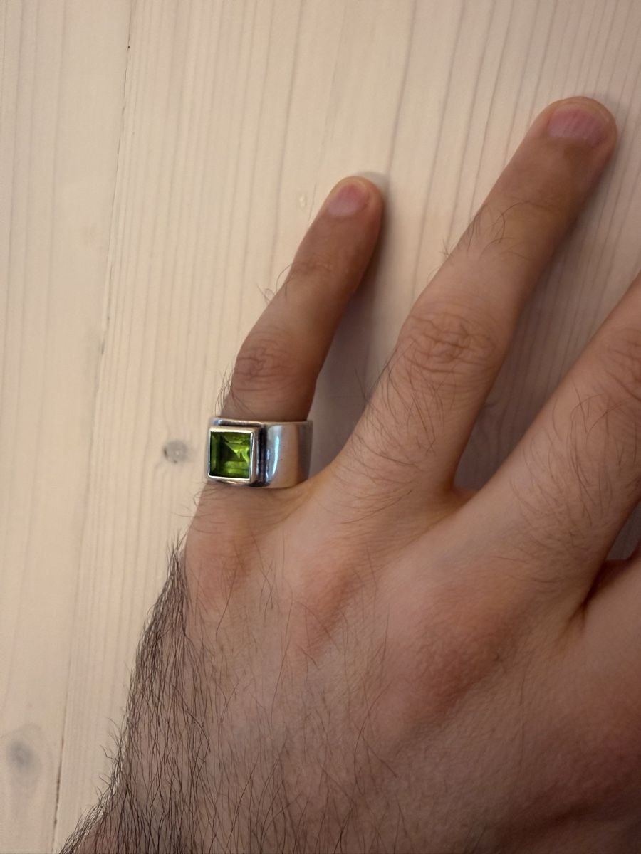 Anelli: Silberring mit Peridot-Stein – Usato da Knonau venduto da Danyboy30 1