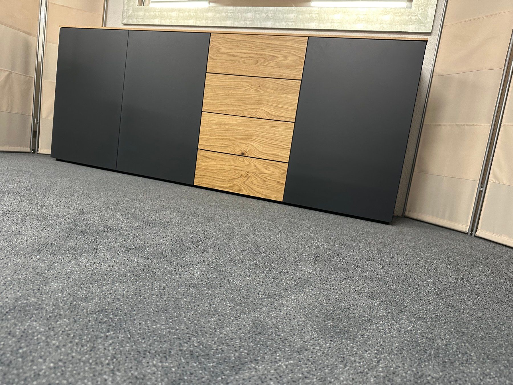 Kommoden: Sideboard GARDA Lack anthrazit matt Wildeiche 200 x 79 cm – Neu (gemäss Beschreibung) aus Unterentfelden von moebelrufli 5
