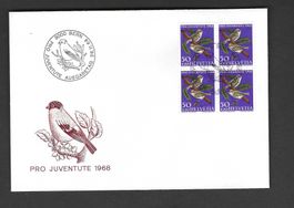 Pro Juventute Viererblock 1968