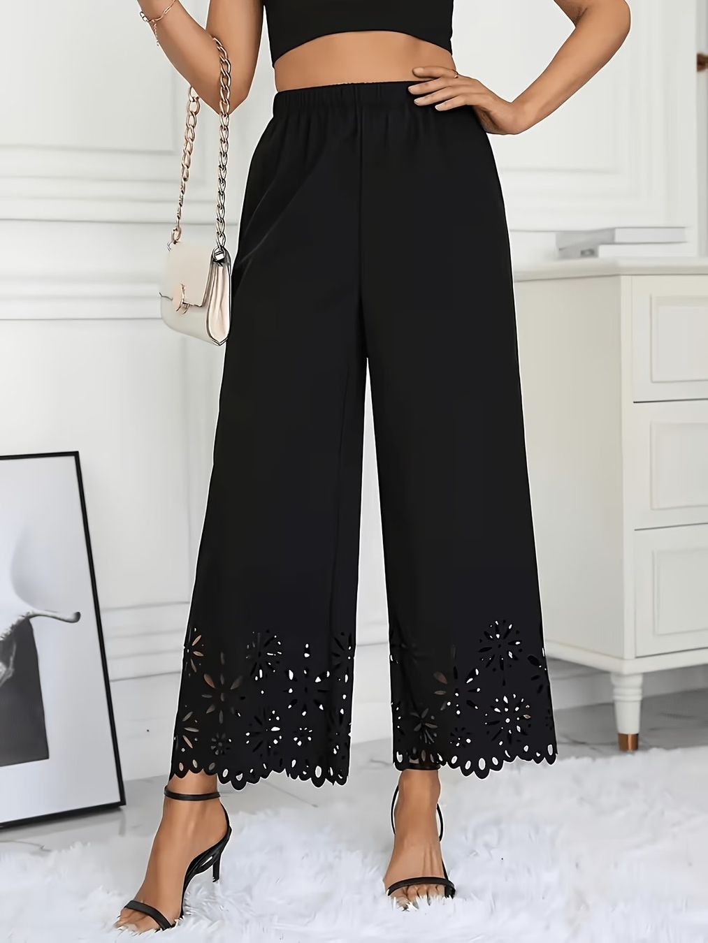 Pantaloni: pantalon T46-48 stretch – Nuovo (secondo la descrizione) da Tolochenaz venduto da nieeva