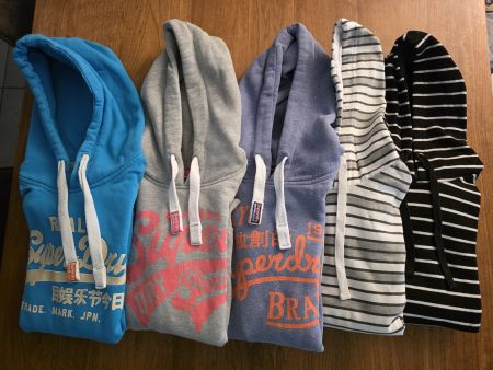 5 Pullover, Hoodie, Kapuzenpullover - 3x Superdry - Grösse S