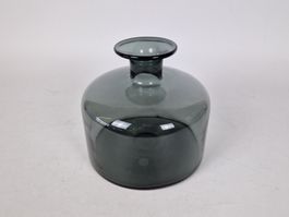 Grosse Vintage Vase aus Rauchglas