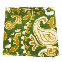 Einstecktuch Pochette Seide oliv-moutarde VINTAGE 1970s