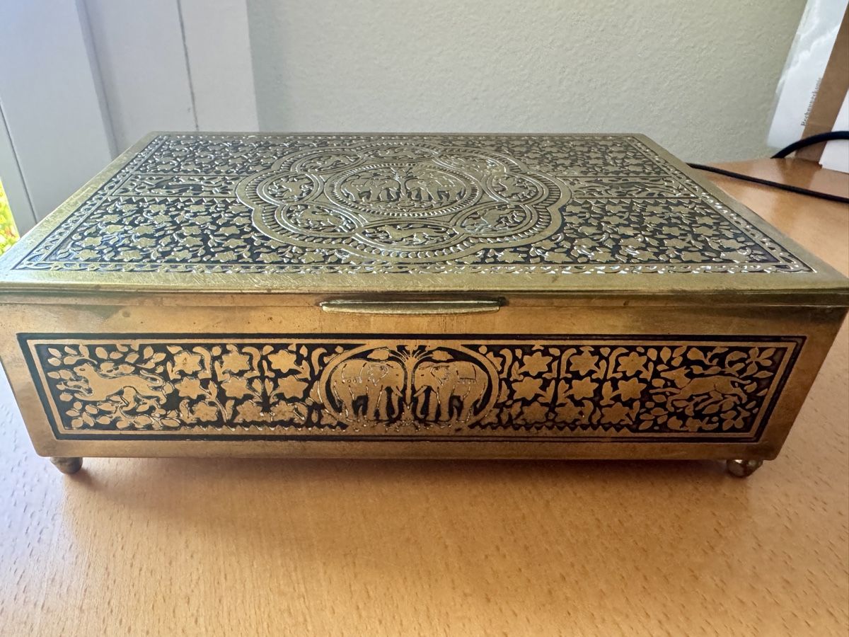Barattoli: Messing Schmuckschatulle Antik Vintage Box – Usato da Zürich venduto da pilatus777 1