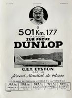 Dunlop Reifen/Pneus - Alte Werbung /Ancienne publicité 1937