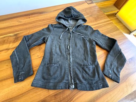 Damen Kapuzenjacke Dunkelgrau Grösse XS wie NEU