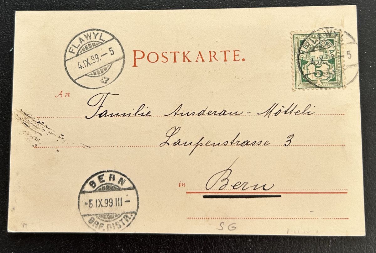 Cartoline postali: Gruss aus Wolfertswil 1899 – Usato da Horw venduto da Tellbub 1
