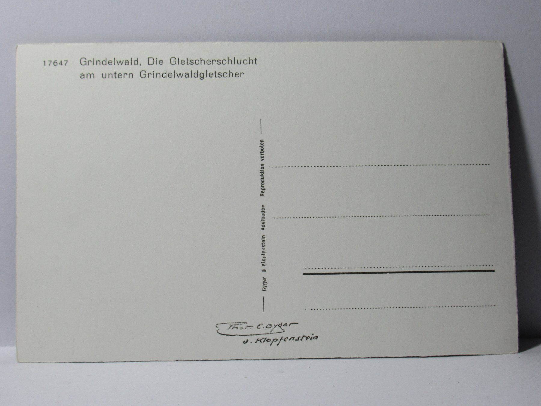 Cartes postales: Grindelwald , Gletscherschlucht – Neuf (Voir description) à Grenchen par Bluemchen1900 1