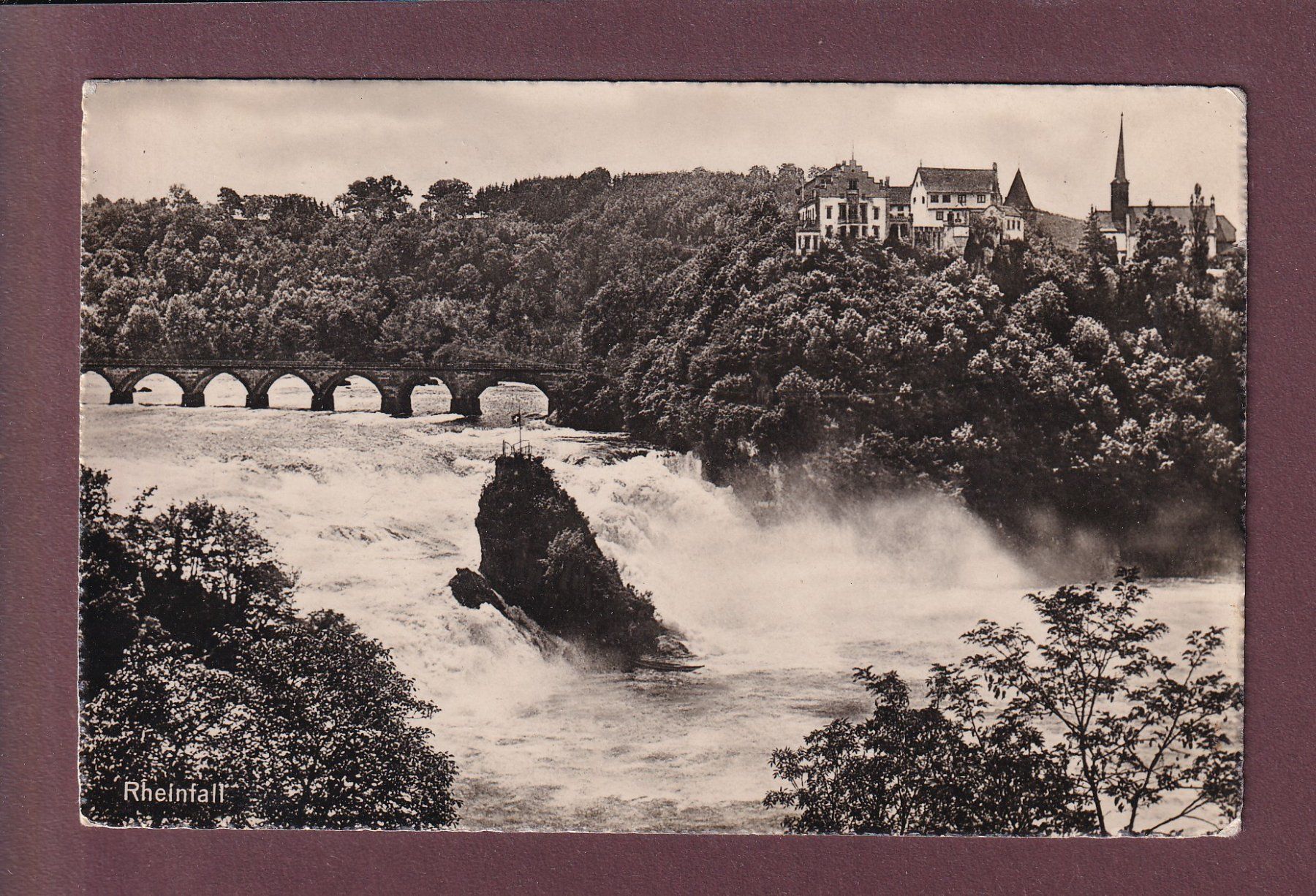 Ansichtskarten: RHEINFALL - 1948 – Gebraucht aus Pully von nicecards