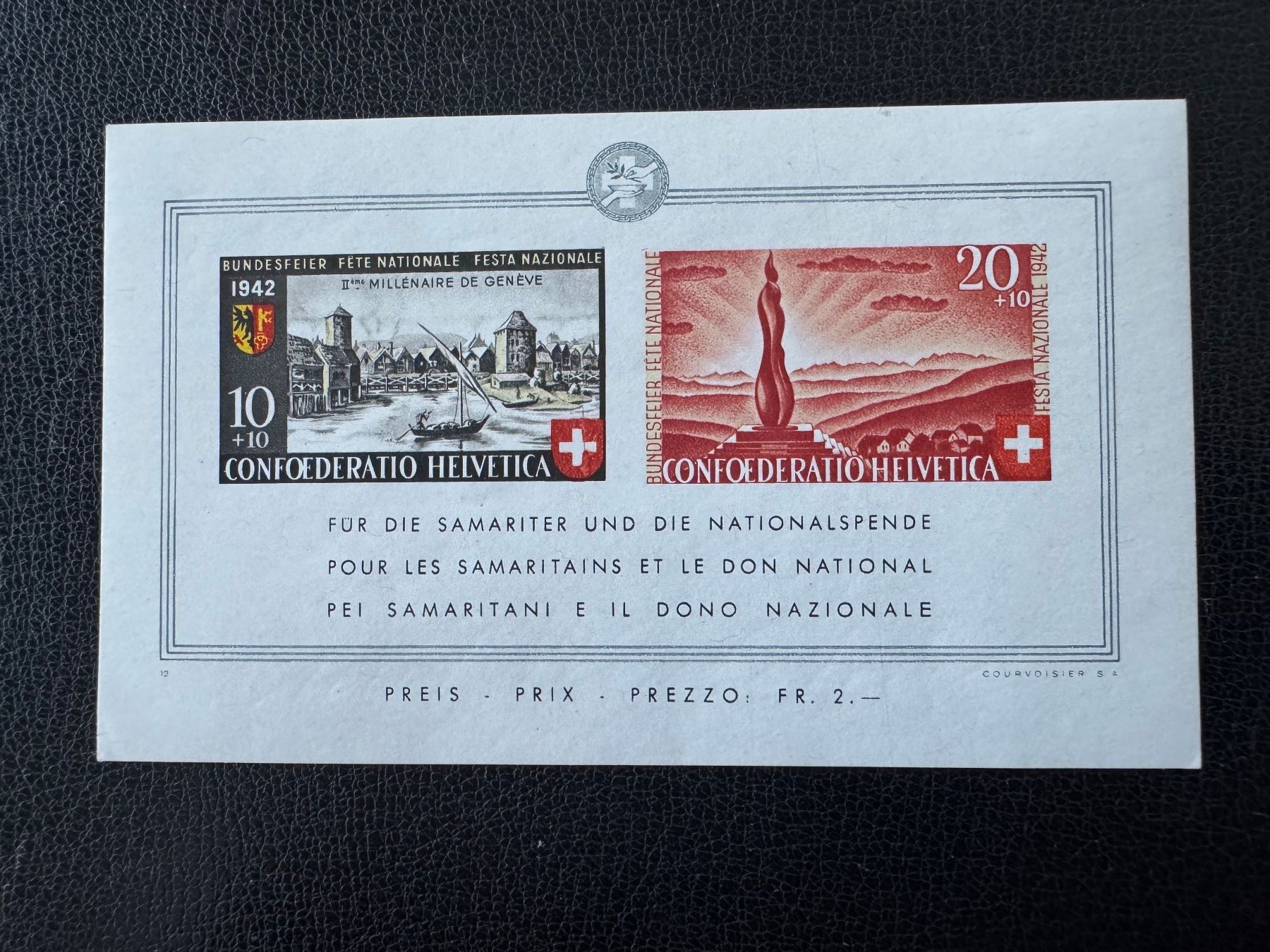 Tutti i francobolli: Pro Patria 1942, Block mit 17.3.01, postfrisch – Nuovo (secondo la descrizione) da Stallikon venduto da HILDECH1 1