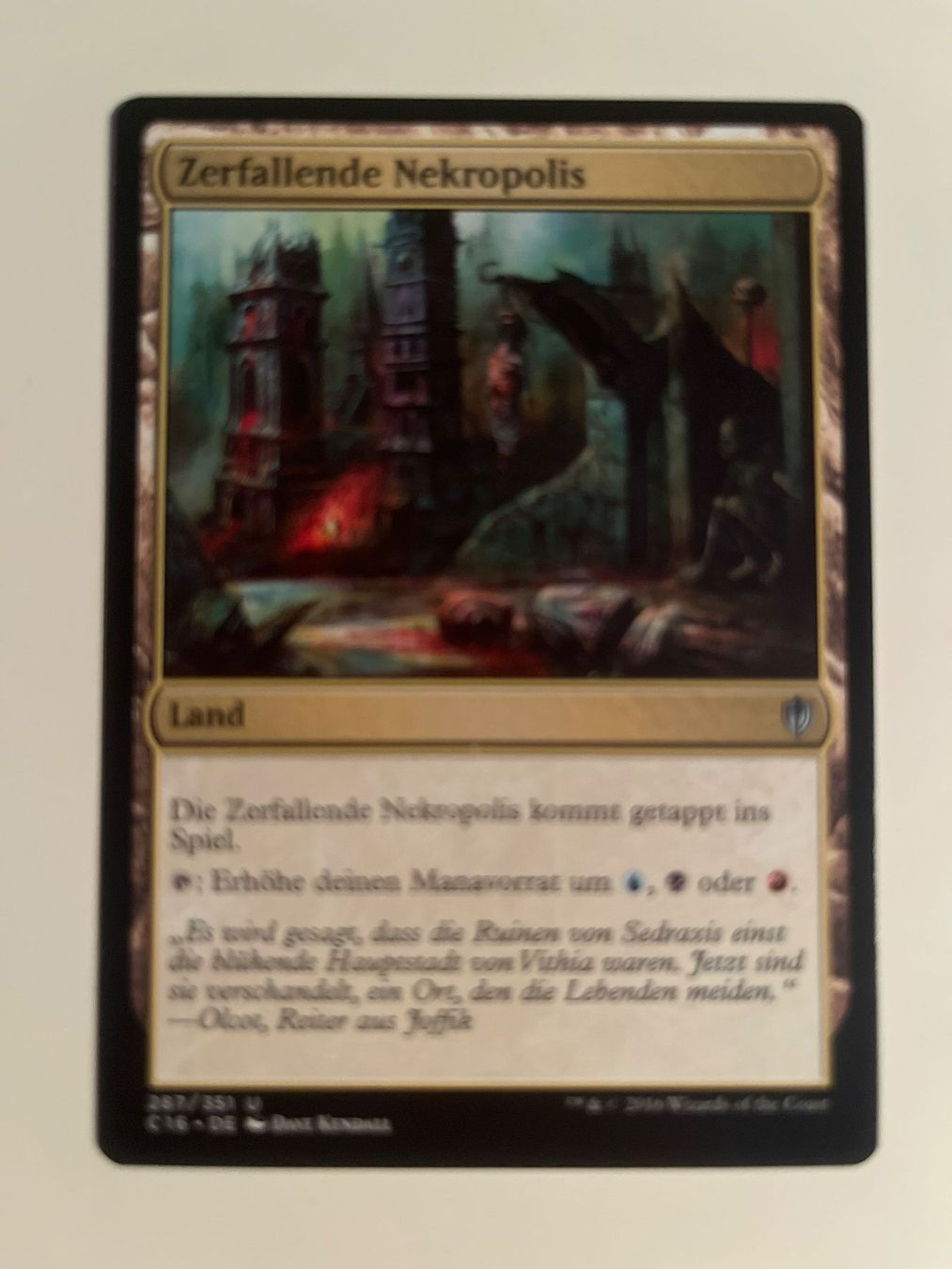 Magic The Gathering Sammelbilder & Trading cards: 1 x Zerfallende Nekropolis - Magic: The Gathering - MtG – Gebraucht aus Kriens von Shadi1980