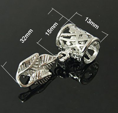 Anhänger: Anhängerschlaufe metallfarbig  32x13mm – Neu (gemäss Beschreibung) aus Alpnachstad von perlengaby