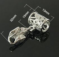 Anhängerschlaufe metallfarbig  32x13mm