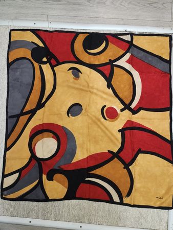 Foulard femme SEVINI imprimé abstrait soie 