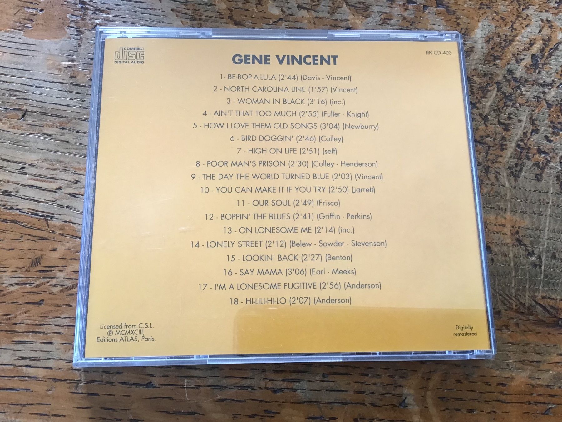CDs: CD Gene Vincent – Gebraucht aus Fully von Ruby97 2