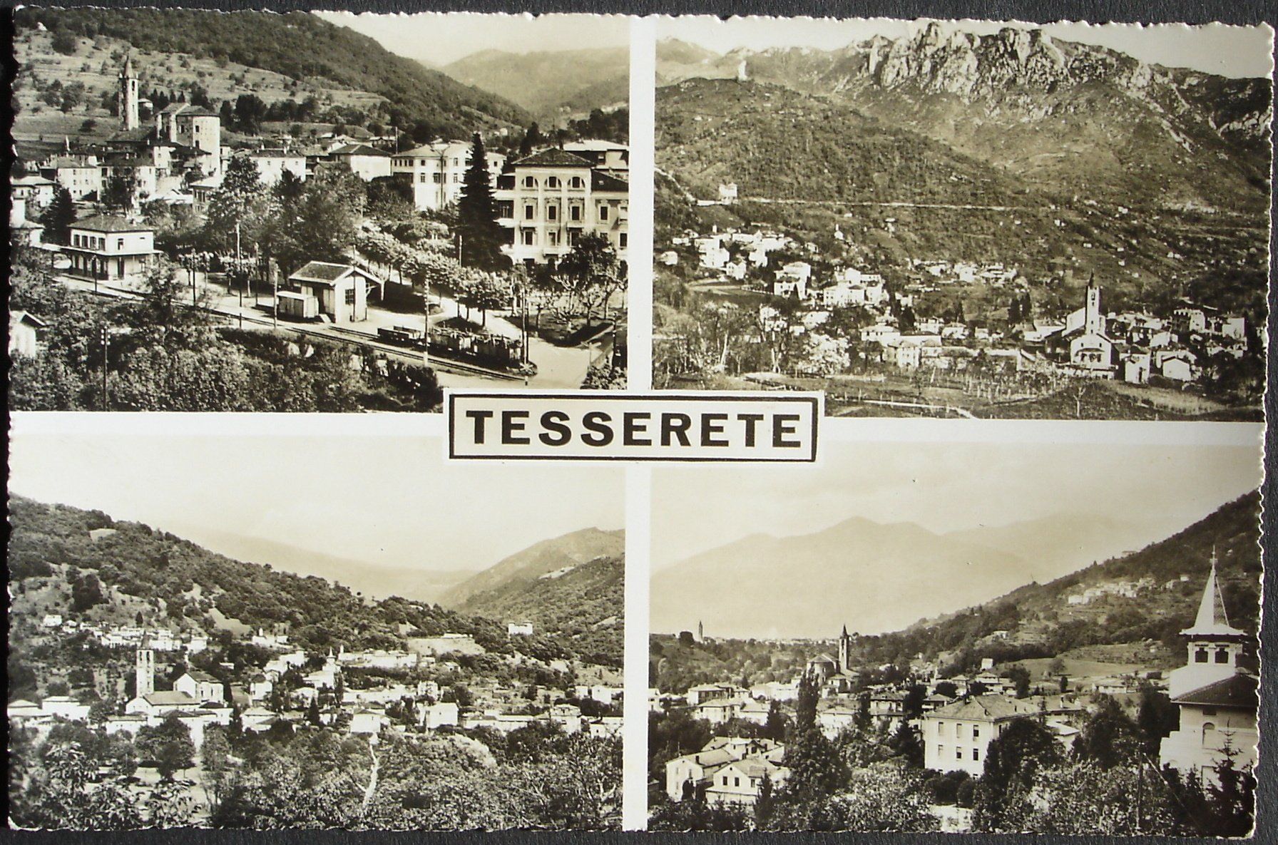 Cartoline postali: TESSERETE Bahnhof mit Lugano-Tesserete-Bahn – Usato da Jona venduto da philajona 1