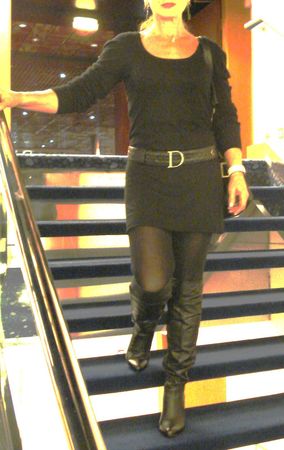 Stiefel Bagatt über Knie, echt Leder