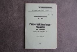 Panzerbekämpfungs-Granaten für Kar., Tech. Reglement T 36 d