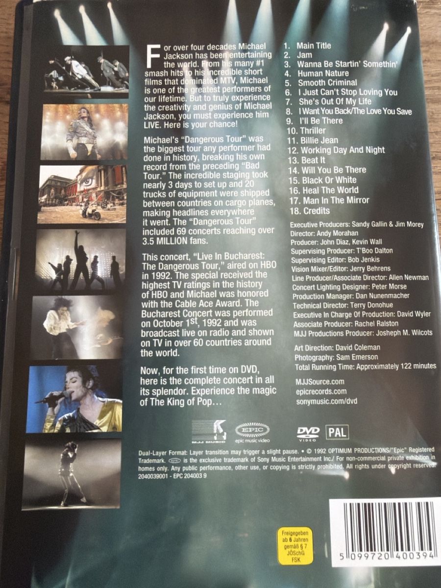 Alle DVDs: Michael Jackson Dangerous Tour DVD Used – Gebraucht aus Lugano von bad_2t9b 1
