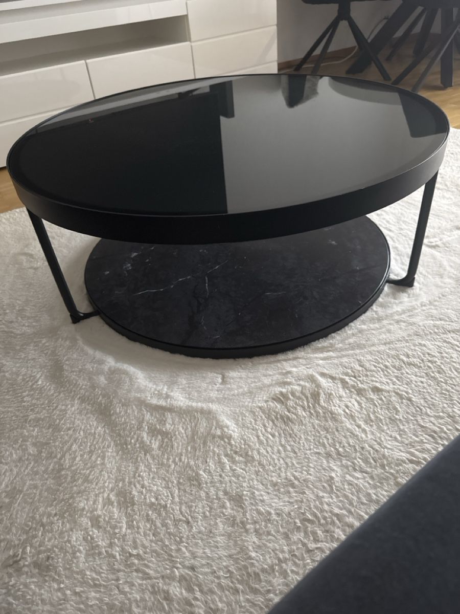 Ikea Tavoli: Table basse ronde noir plateau verre – Usato da Neuchâtel venduto da Loni94 2