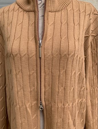 Superbe jaquette tricot doux 50% laine mérinos neuve t.XL