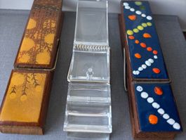 3 Stück Vintage Übergroße Wäscheklammer Holz / Acryl decor