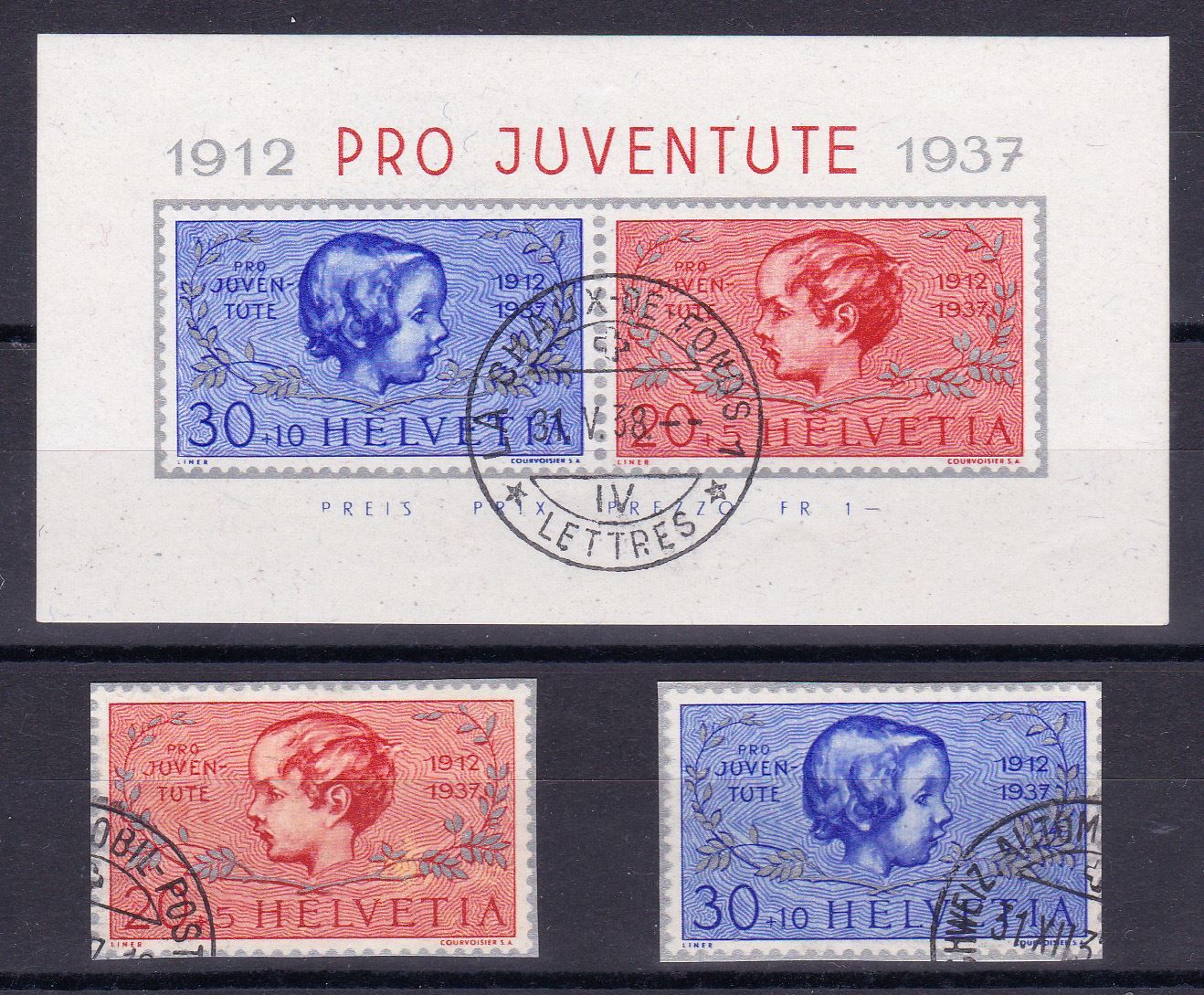 Tutti i francobolli: J83I/84I, PJ-Block+Ausschnitte,SBK 120.- – Usato da Wenslingen venduto da riger11