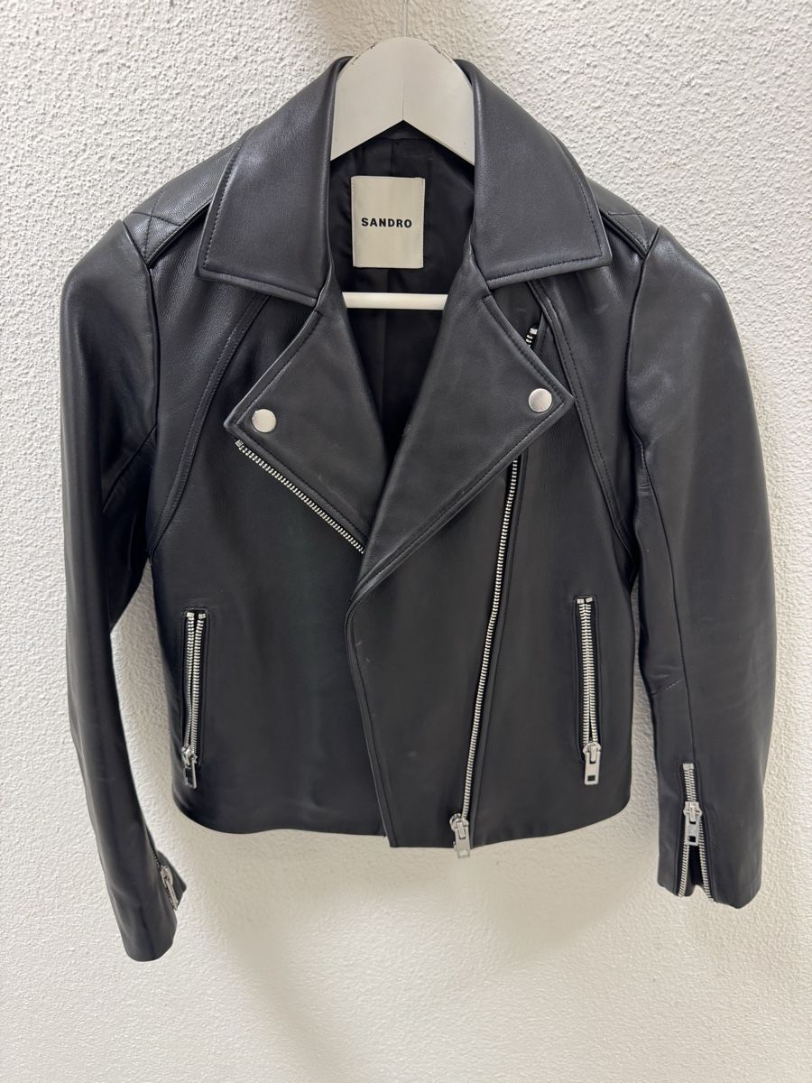 Sandro Giacche: Sandro Lederjacke, Schwarz, Grösse 1 – Nuovo (secondo la descrizione) da Suhr venduto da Fitforfun01