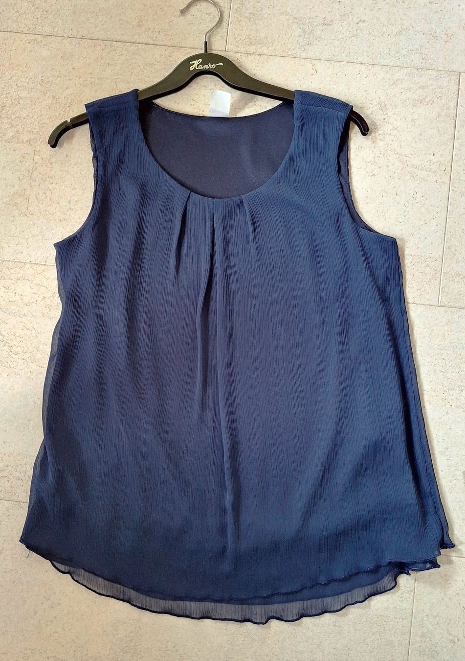 Camicette: Doppel Shirtbluse, Gr. 36, dunkelblau und grau – Usato da Herisau venduto da Toscanini_w