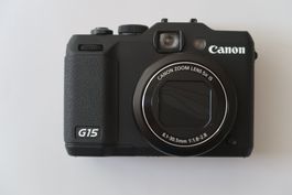Canon PowerShot G15 – OVP, 2 Akkus, Tasche