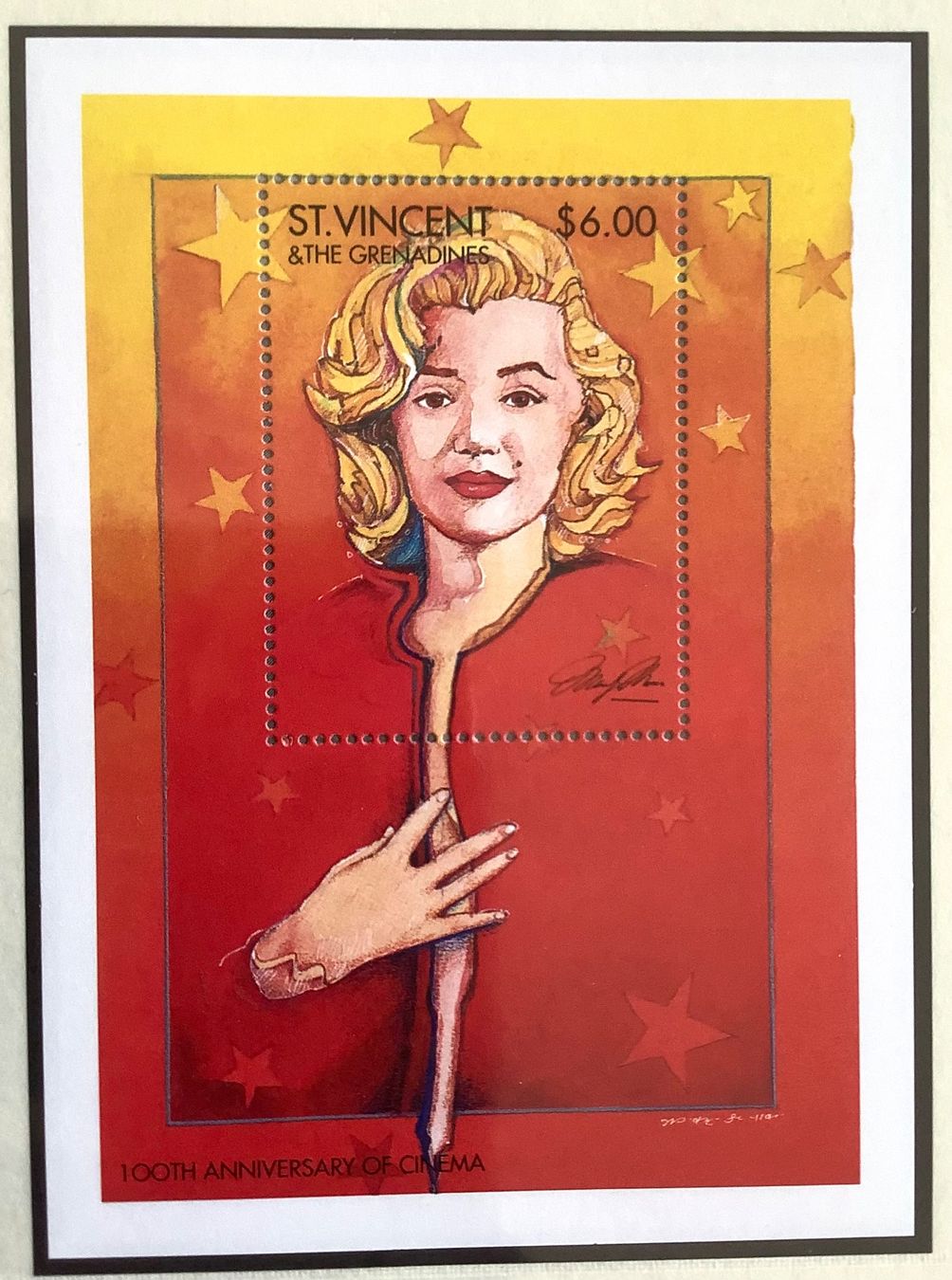 Tutti i francobolli: 1995 - St. Vincent & Grenadinen Marilyn Monroe Block ** – Nuovo (secondo la descrizione) da Liestal venduto da Skunk02