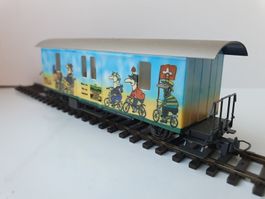 RhB / Zweiachsiger Packwagen/ Velotransport/ Bemo 1:87 / Neu