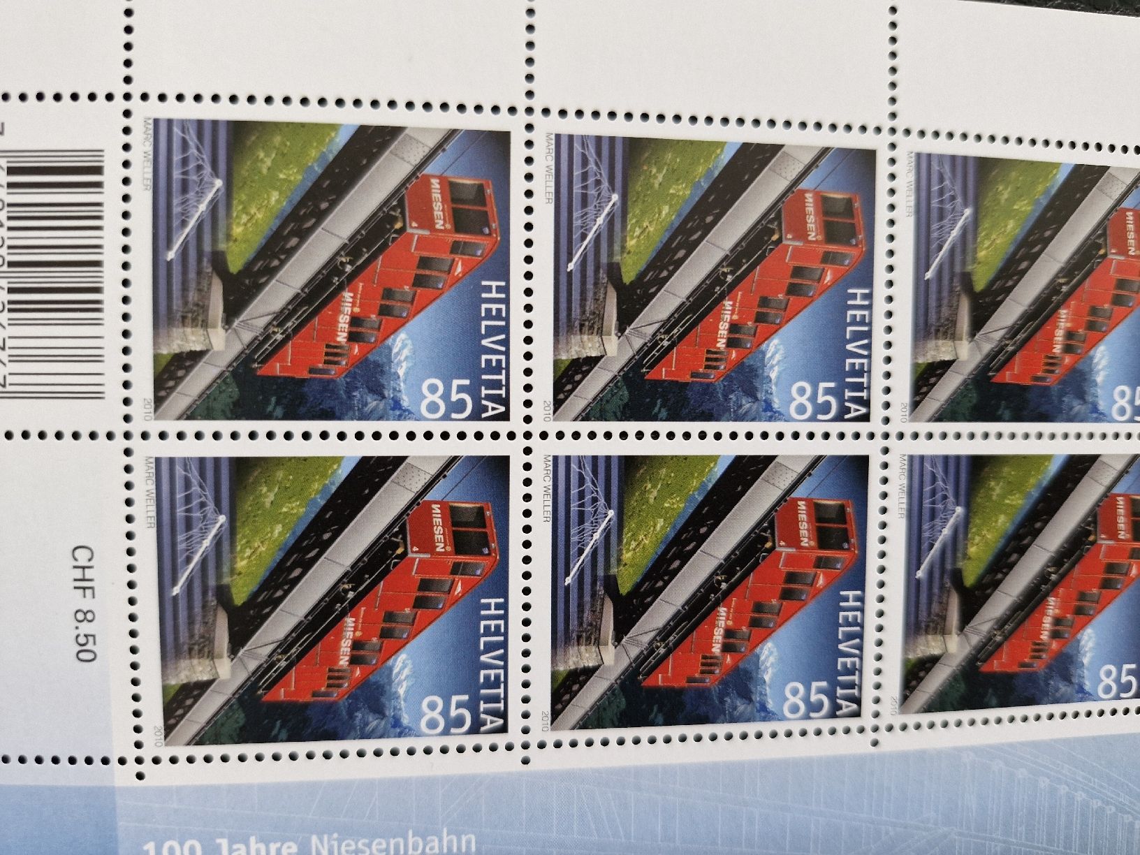 Alle Briefmarken: Niesenbahn 100 Jahre Jubiläum Briefmarkenbogen Postfrisch – Neu (gemäss Beschreibung) aus Frauenfeld von Kasico 2