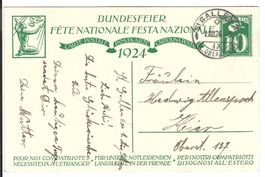 Bundesfeierkarte 1924 1.VIII. gest.