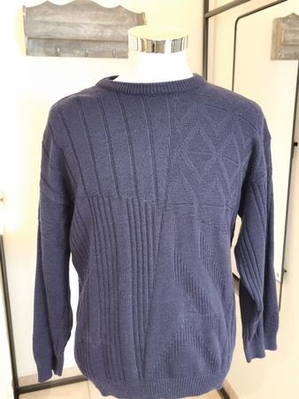 Herren Pullover dunkelblau Wolle Gr.L